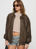 Veste Bomber Oversize Jade