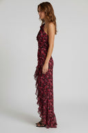 Burgundy Floral — side