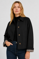 Femme Veste Légère Coupe Vichy