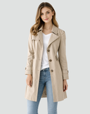 Femme Trench Court Classique