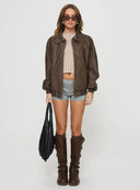 Veste Bomber Oversize Jade