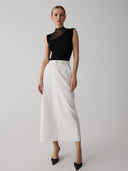 Top Élégant en Maille Damas pour Dîner et Événements