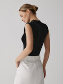 Top Élégant en Maille Damas pour Dîner et Événements