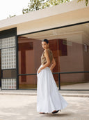 Top Court en Maille de Mélange de Coton Sans Manches