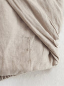 Haut Halter en Mélange de Lin pour Femme Élégant Croisé Coupe Régulière