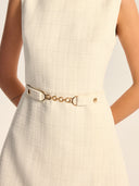 Robe Mini Tweed Femme Slim Fit avec Fente