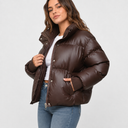 Doudoune Courte Nylon Brillant Femme
