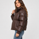 Doudoune Courte Nylon Brillant Femme