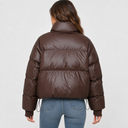 Doudoune Courte Nylon Brillant Femme