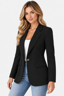 Blazer Tailleur Col Cranté Boutonnage Femme