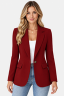 Blazer Tailleur Col Cranté Boutonnage Femme