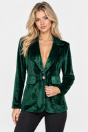 Blazer Velours Femme Un Bouton