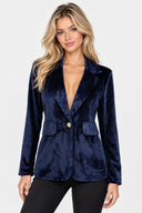 Blazer Velours Femme Un Bouton