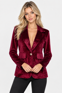 Blazer Velours Femme Un Bouton