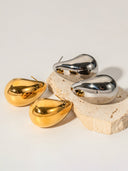 Boucles d'Oreilles Goutte Miroir Poli Élégantes Légères Usage Quotidien