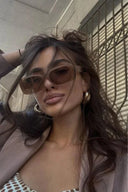 Lunettes de Soleil Carrées avec Branches Épaisses UV400