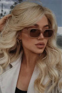 Lunettes de Soleil Carrées avec Branches Épaisses UV400