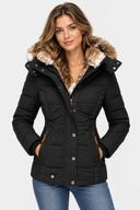 Doudoune Capuche Fausse Fourrure Femme