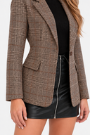 Blazer Long Motif Prince De Galles