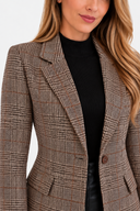 Blazer Long Motif Prince De Galles