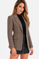Blazer Long Motif Prince De Galles