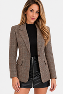Blazer Long Motif Prince De Galles