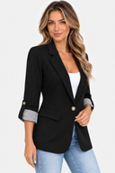 Blazer Tailleur à Col Cranté