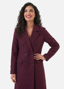 Manteau Long Célestine – Bordeaux – Cléo Noire