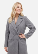 Manteau Long Célestine – Gris – Cléo Noire