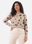 Pull Brodé Tiphaine – Violet – Cléo Noire