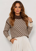 Pull Col Montant Philippine – Marron – Cléo Noire