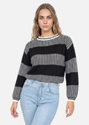 Pull Rayé Anaëlle – Noir – Cléo Noire