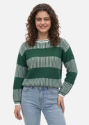 Pull Rayé Anaëlle – Vert – Cléo Noire