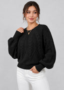 Pull Torsadé Ombeline – Cléo Noire
