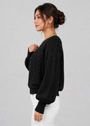 Pull Torsadé Ombeline – Cléo Noire