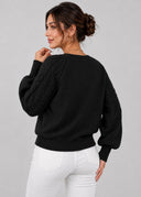 Pull Torsadé Ombeline – Cléo Noire
