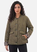 Veste Matelassée Ludivine – Vert olive – Cléo Noire