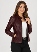 Veste Simili Cuir Madeleine – Cléo Noire
