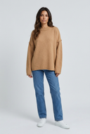 Camel pull oversize coutures apparentes front