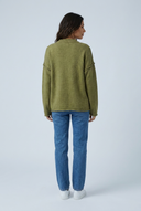 Olive pull oversize coutures apparentes back