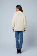 Cream cardigan grosse maille manches ballon back
