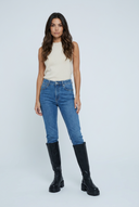 Black bottes hautes plateforme crantée full