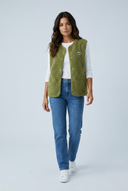 Green gilet sans manches polaire teddy front