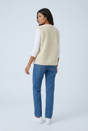 Cream gilet sans manches polaire teddy back