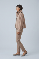 Camel veste courte laine col montant side