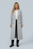 Manteau long en laine Colette Gris