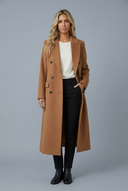 Manteau long en laine Colette Marron