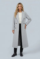 Manteau long en laine Colette Gris