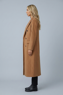 Manteau long en laine Colette Marron