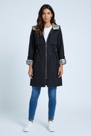 Parka à capuche imperméable Ambre Noir